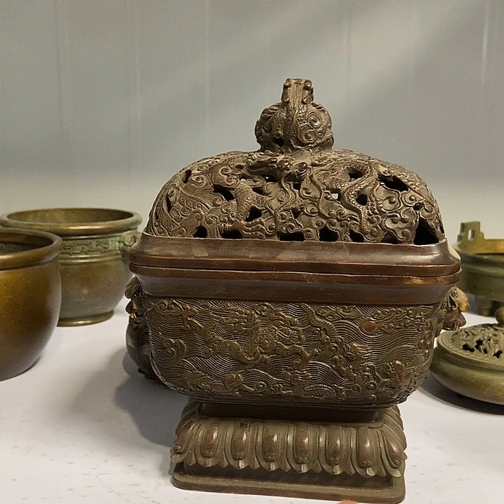 静*地纯手工制作铜炉茶器