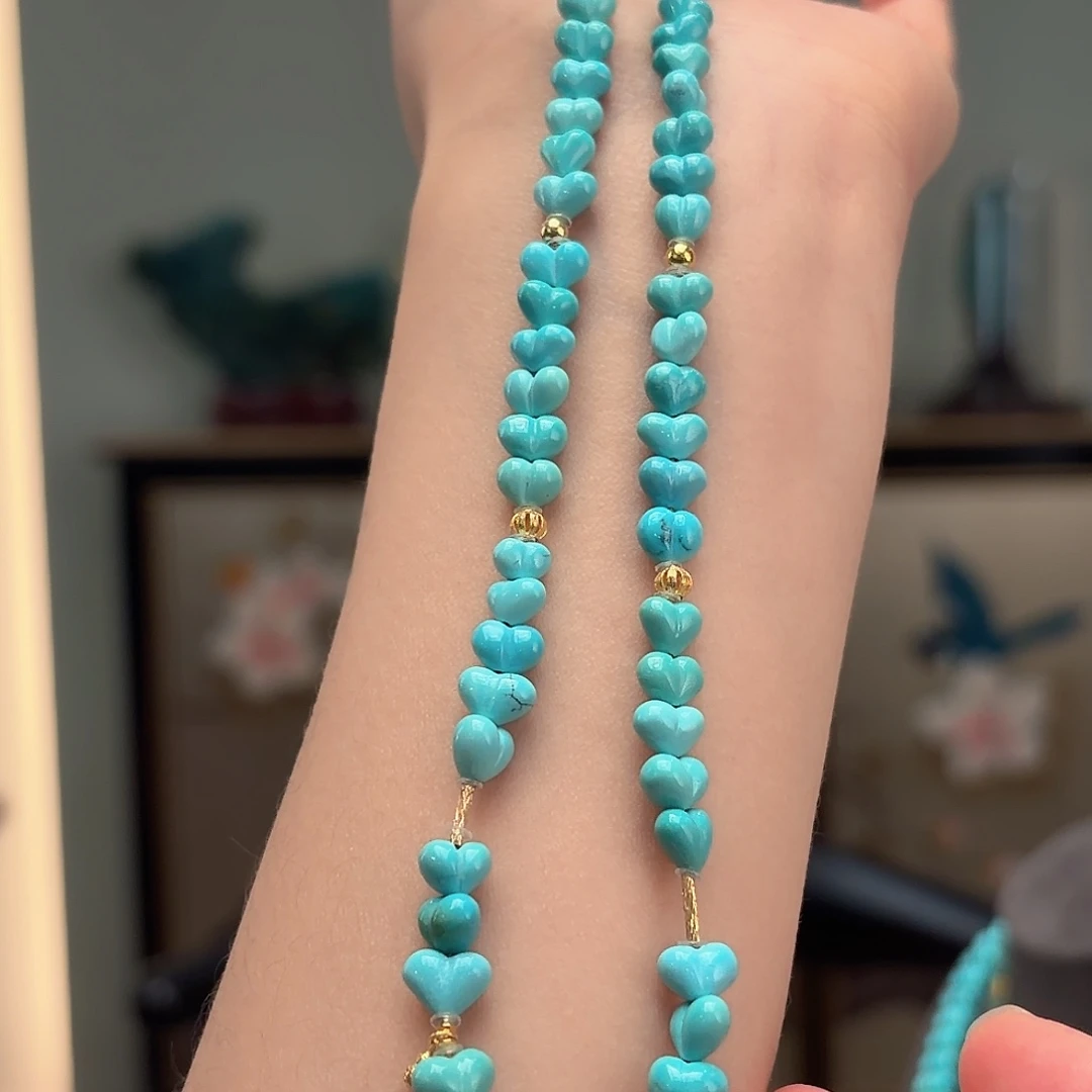 绿松石18K金镶嵌颈饰