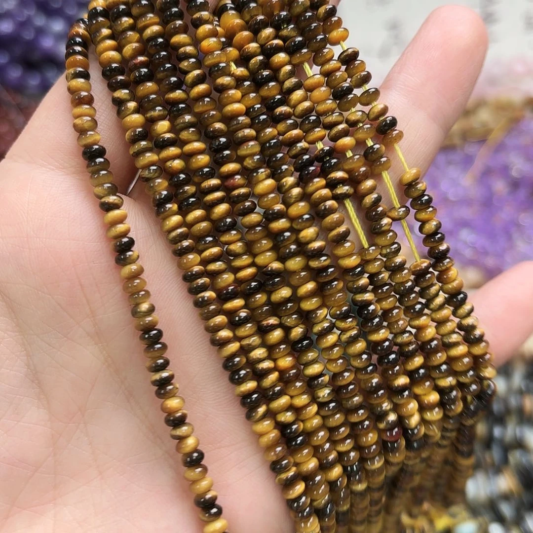 玛瑙/玉髓未镶嵌珠宝半成品2×4虎眼算盘一条