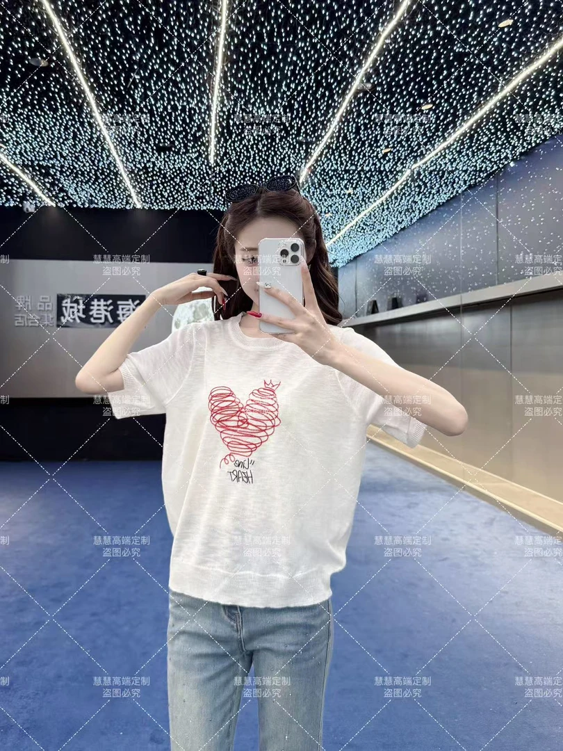 【慧慧】2025夏季舒适潮流设计师款百搭显瘦针织衫 FK027