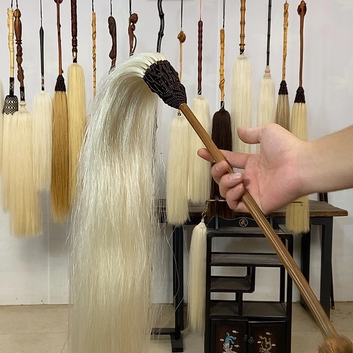 纯手工制作马尾拂尘