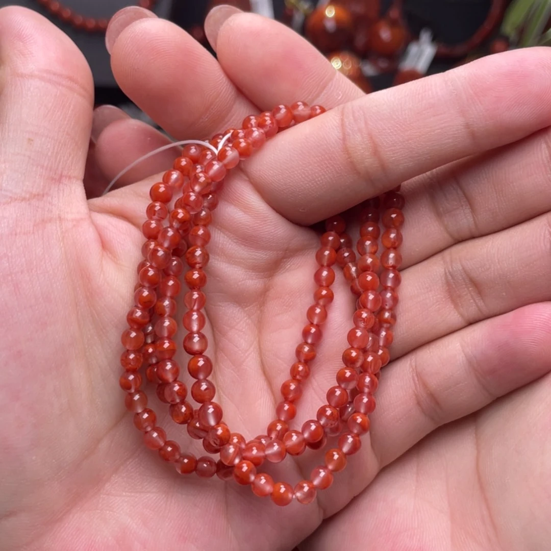 【闪购商品】南红玛瑙4.1飘花多圈未镶嵌