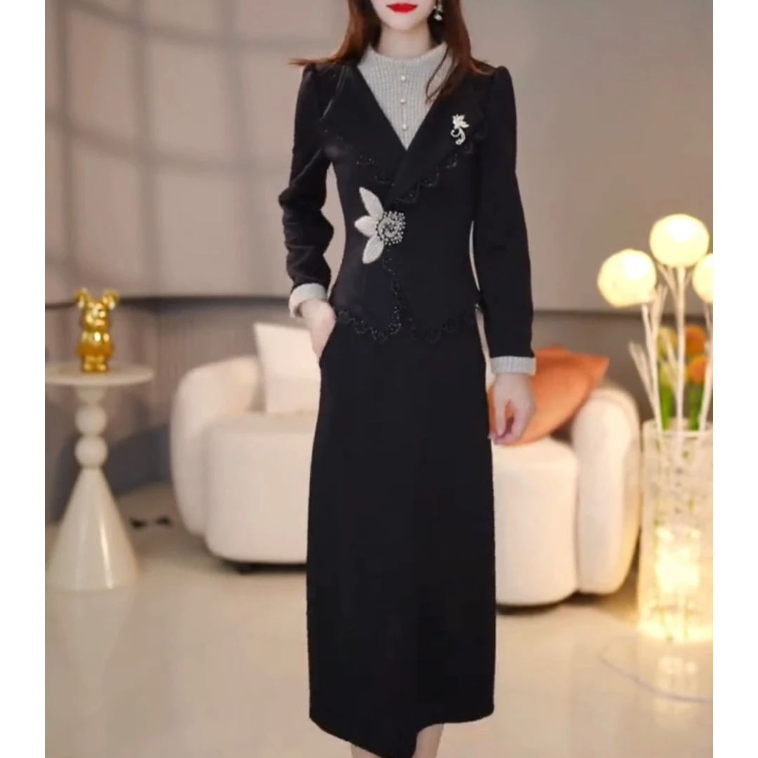 【宠粉定制】C1570上衣配半身裙优雅时尚减龄收腰显瘦冬季新轻奢