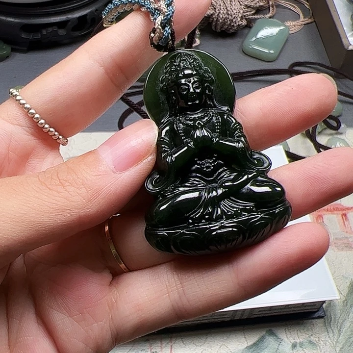 和田玉未镶嵌颈饰34