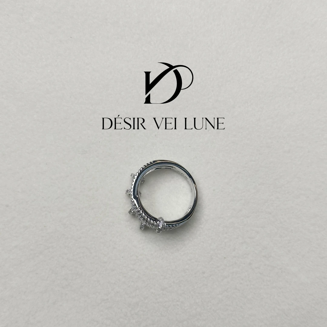 铜合金合成锆石戒指 戒指4488轻奢时尚