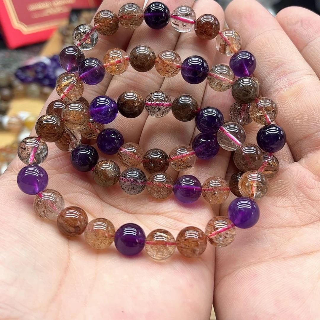 水晶手链未镶嵌多样性发货发一条