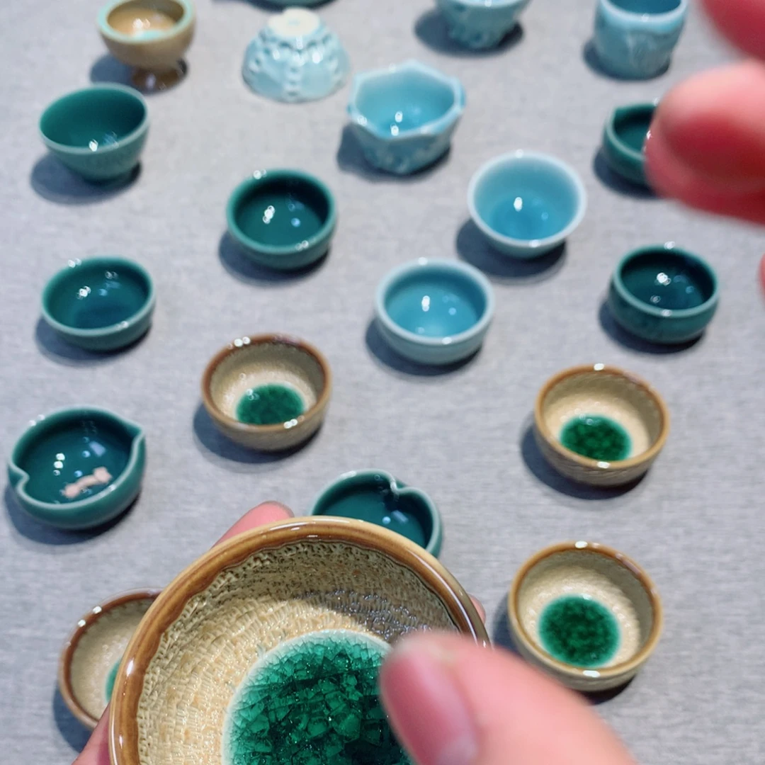 锦***行龙泉青瓷茶具杯子