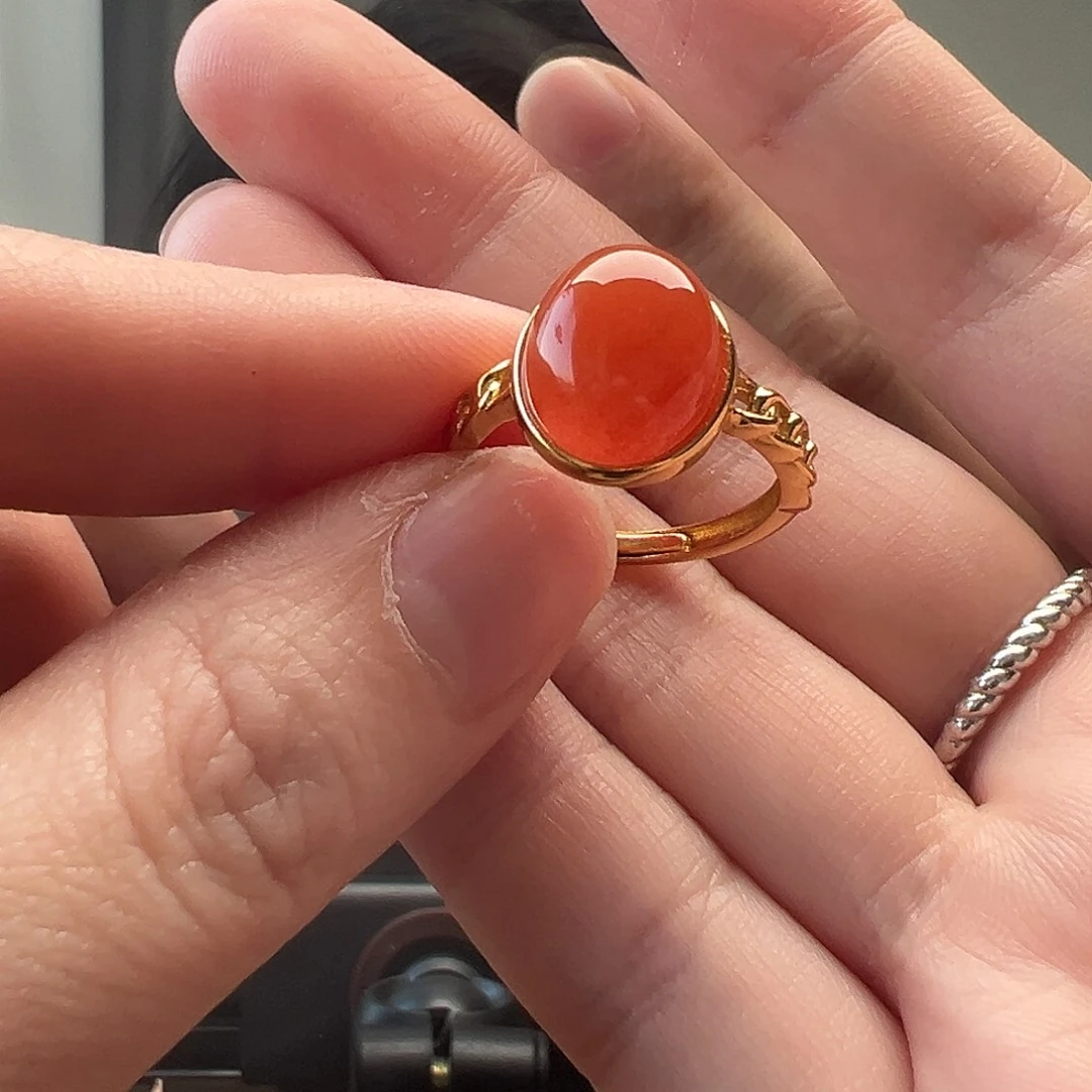 南红玛瑙戒指未镶嵌