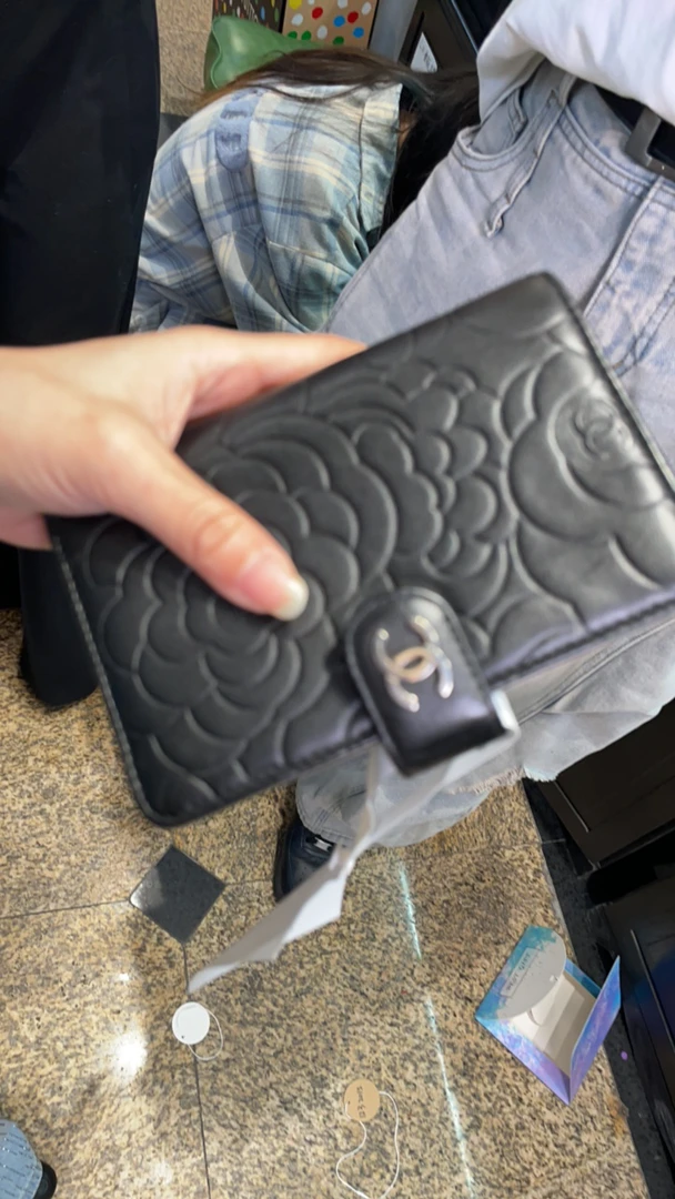 95新 Chanel/香奈儿 夏七中古/Chanel山茶花钱包