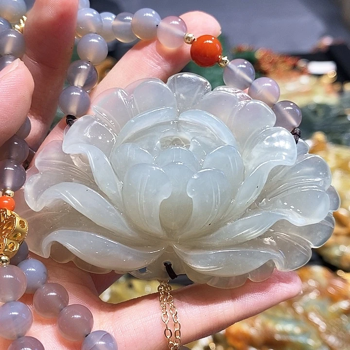 岫玉未镶嵌毛衣链
