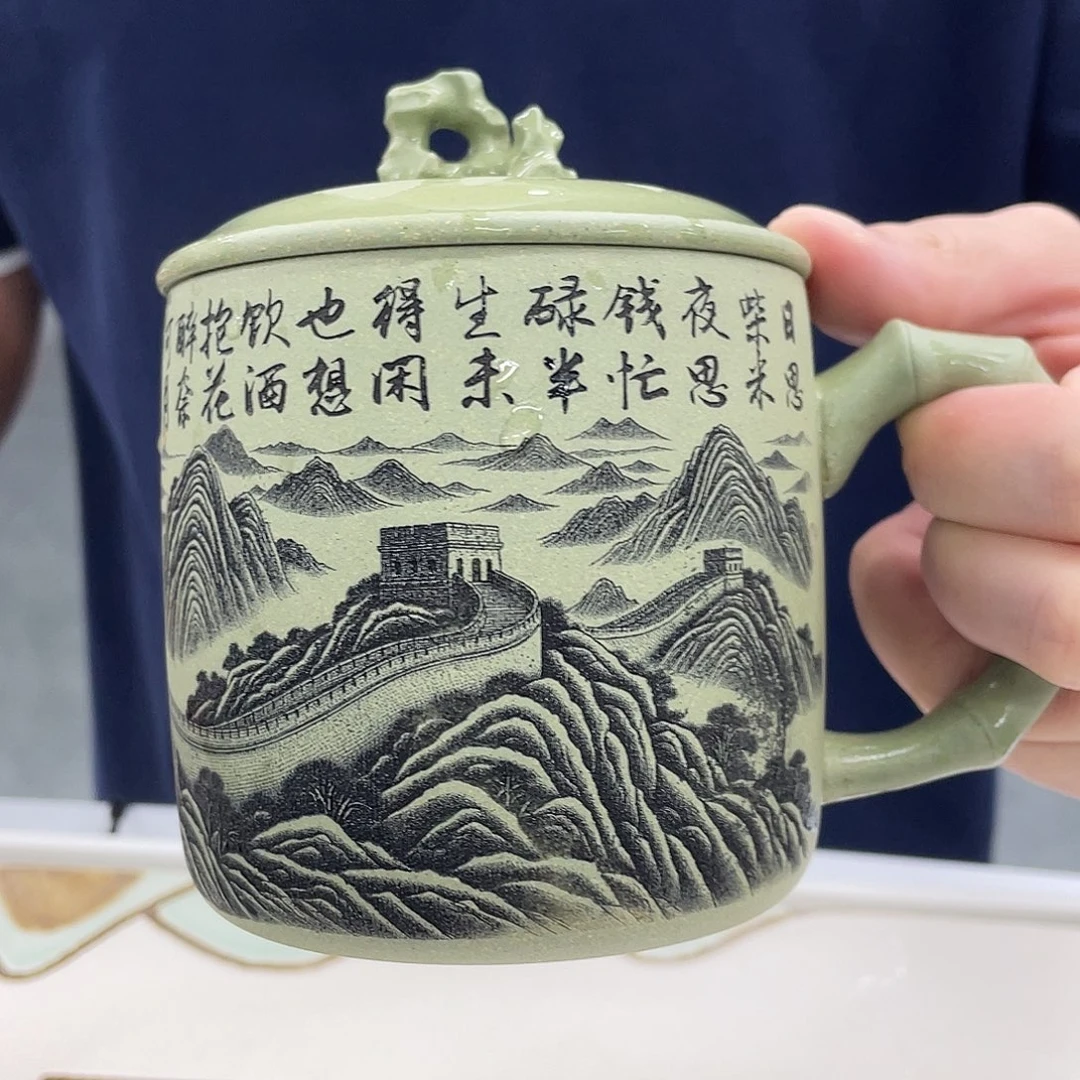 茶杯紫砂太湖石长城