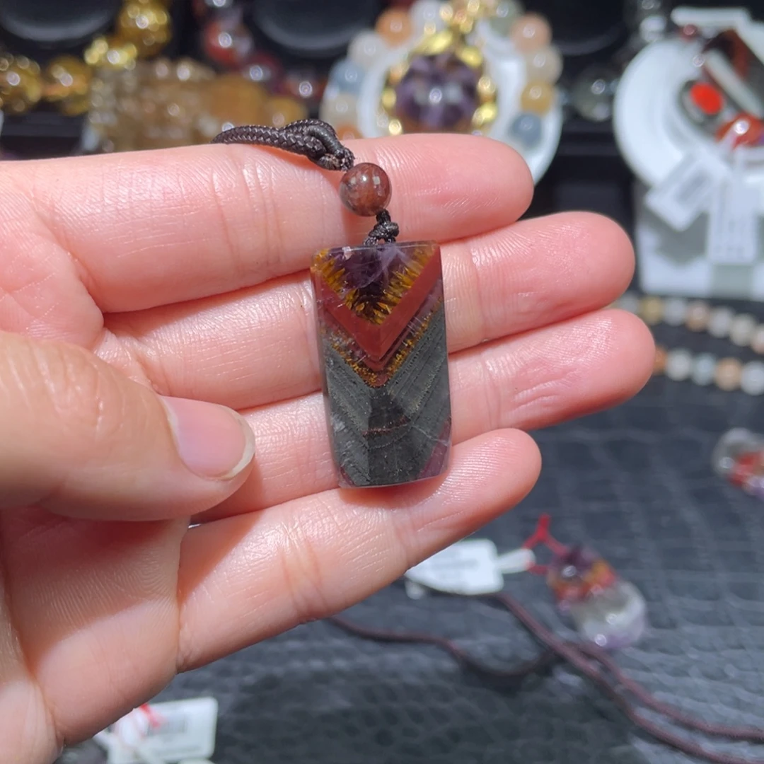 J***e珠宝半成品水晶未镶嵌极光23无事牌