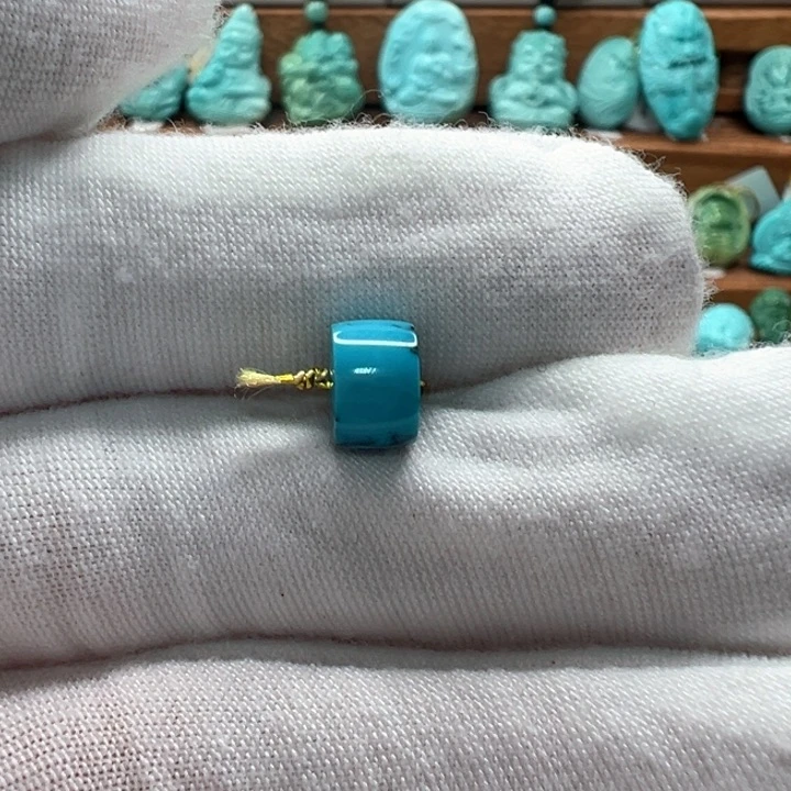 绿松石未镶嵌直切珠8mm