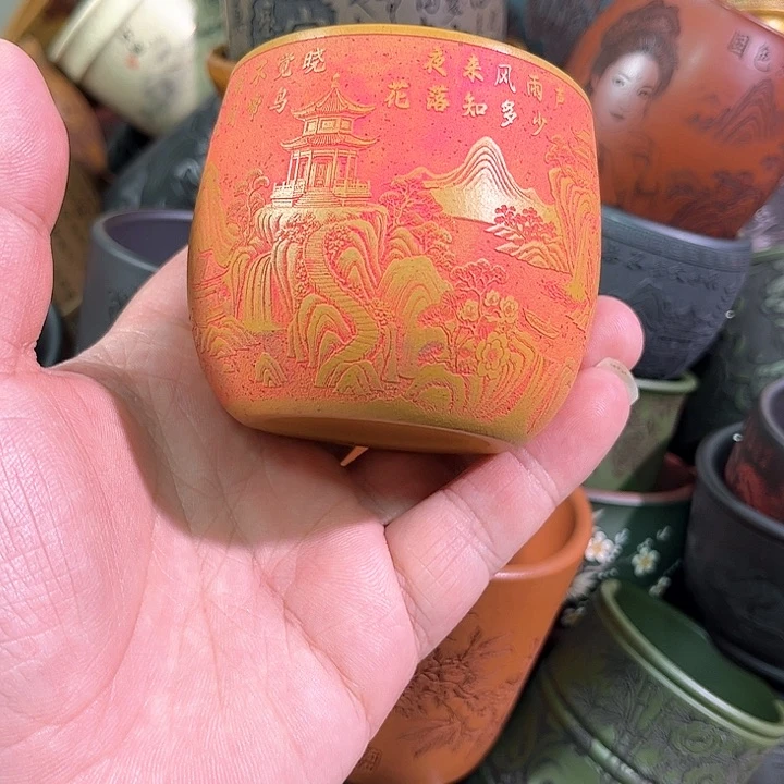 茶杯紫砂随****子全手工紫砂主人杯