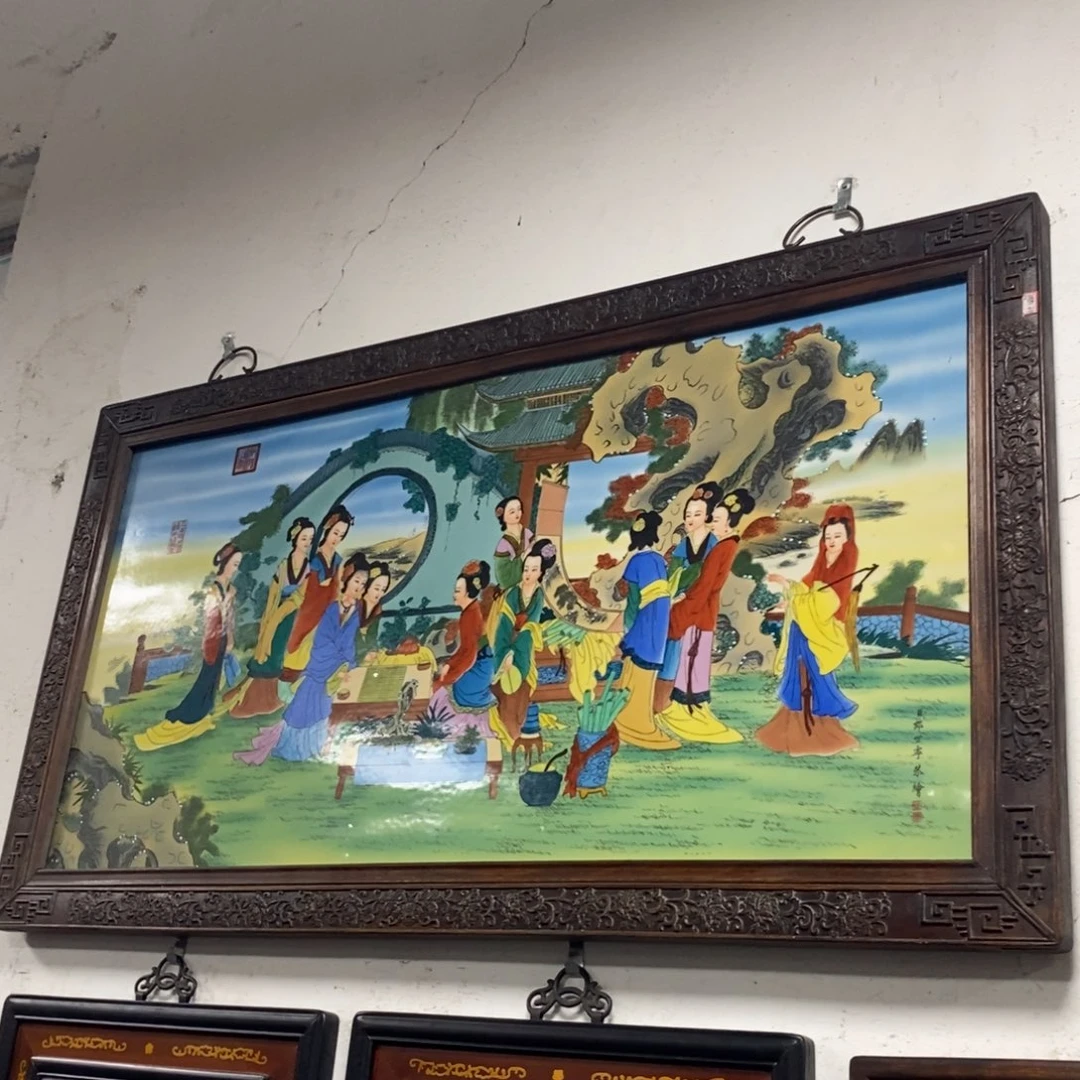 瓷片123*68 景德镇瓷板画柴窑烧制