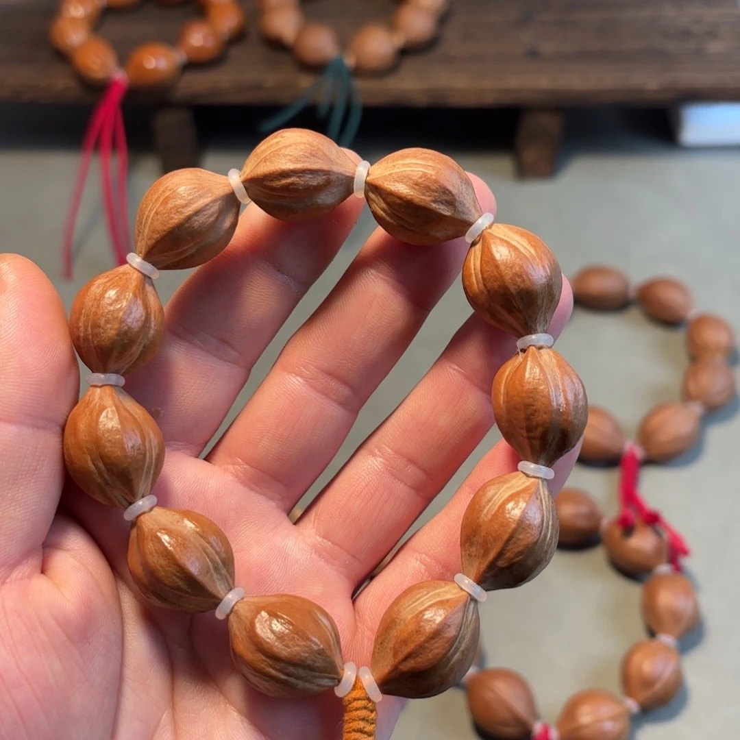 橄榄核手串/手链橄榄核老油核17×23四花手串