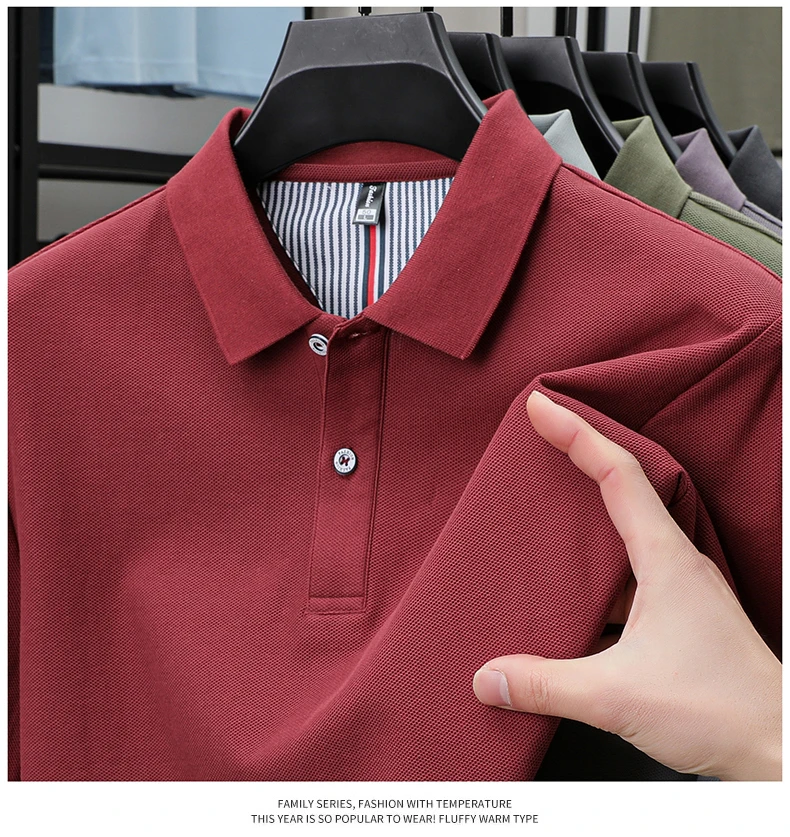 【全棉开叉】100%男士简约棉质短袖polo衫中青年男装休闲日常T恤