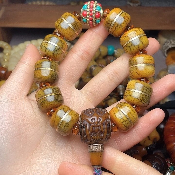 牛骨手串/手链问**生牦牛骨手持