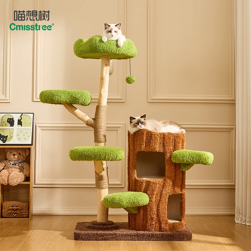 Cmisstree/喵想树树洞大型实木猫爬架猫窝猫树一体 四季通用猫窝