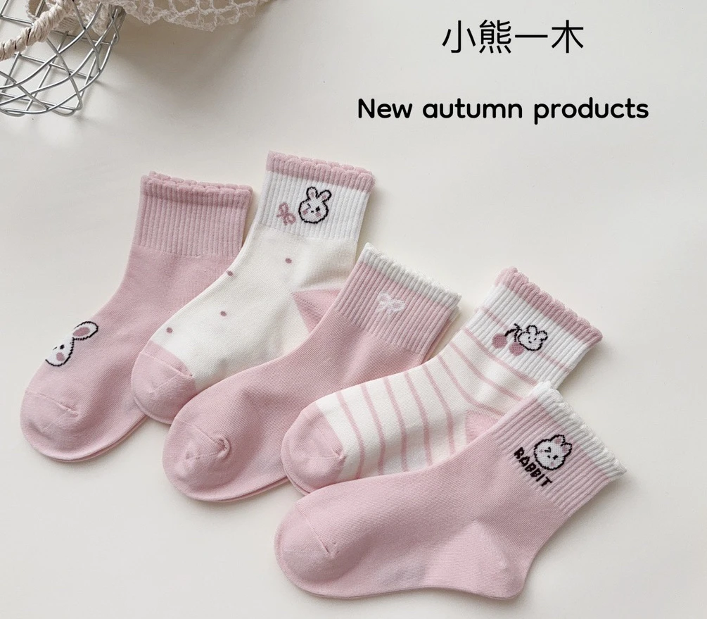 小熊一木童袜 男童 女童 棉袜百搭 春夏薄款