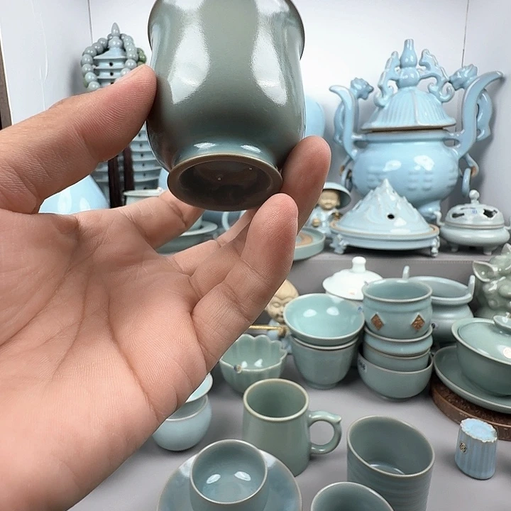 仿古玉兰杯小汝瓷