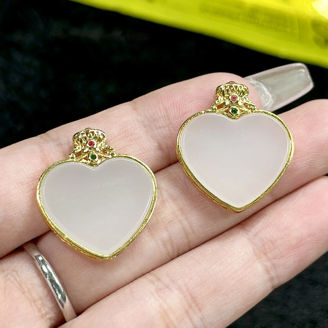 【CH】18k金和田玉白玉吊坠（多样性发其一）