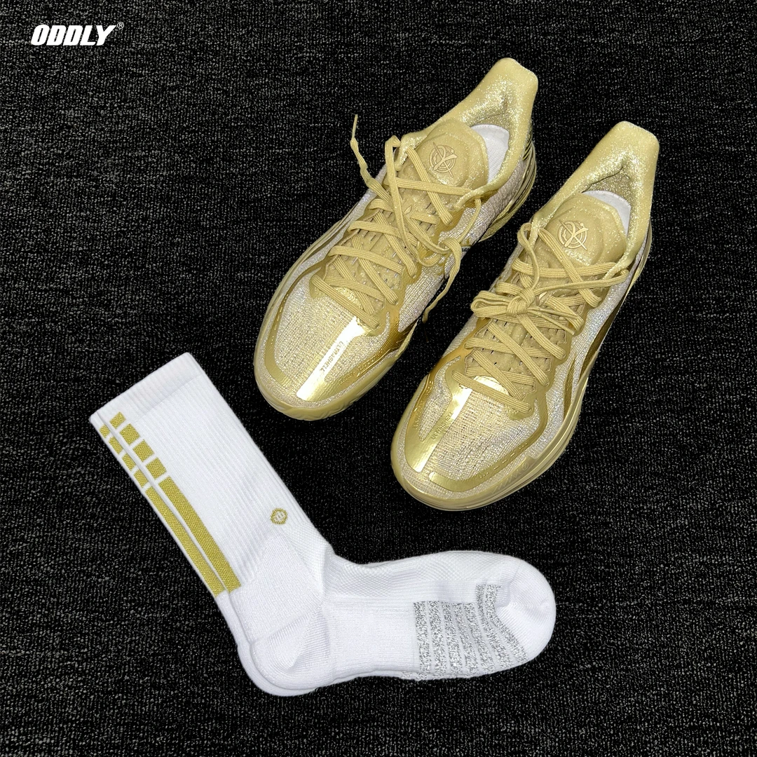 ODDLY【金色能量条】QUICK1+NF防滑纱篮球袜精英运动袜高筒