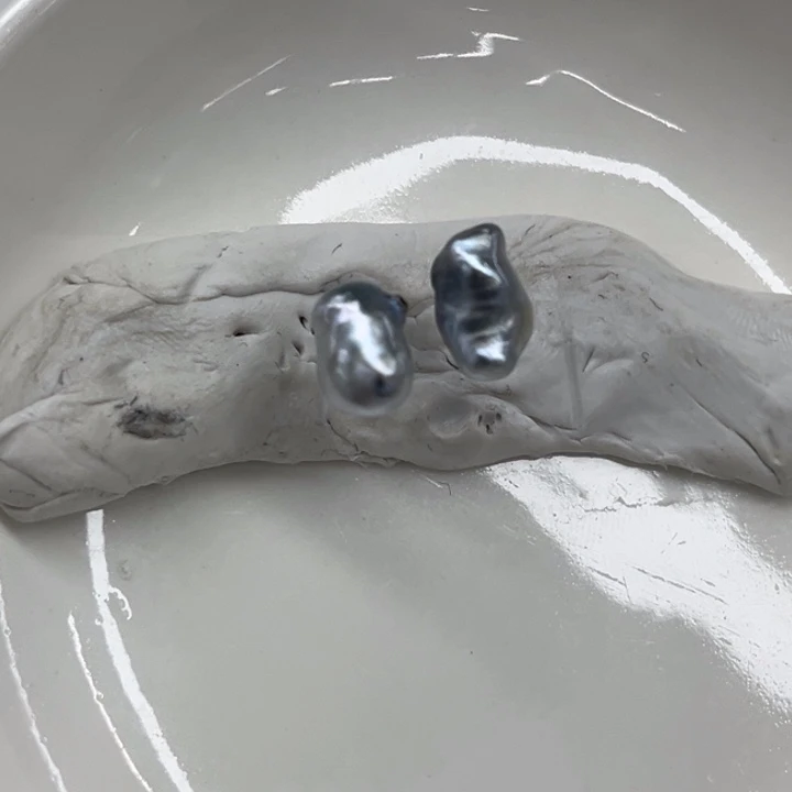 银S925镶嵌耳饰海水珍珠