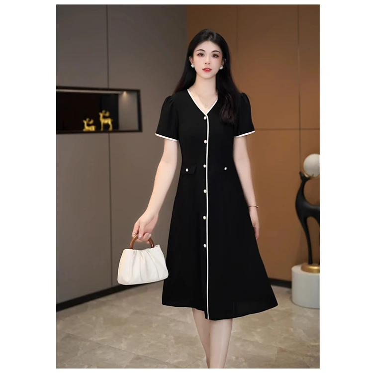 【咔尔丽丝】新品 夏季高端大码显瘦 6608 气质时尚百搭女装连衣裙