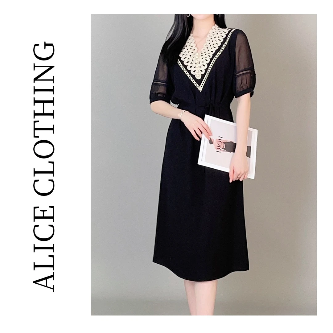 4【ALICE“卢浮阳光”连衣裙】法式刺绣优雅浪漫S2132439W