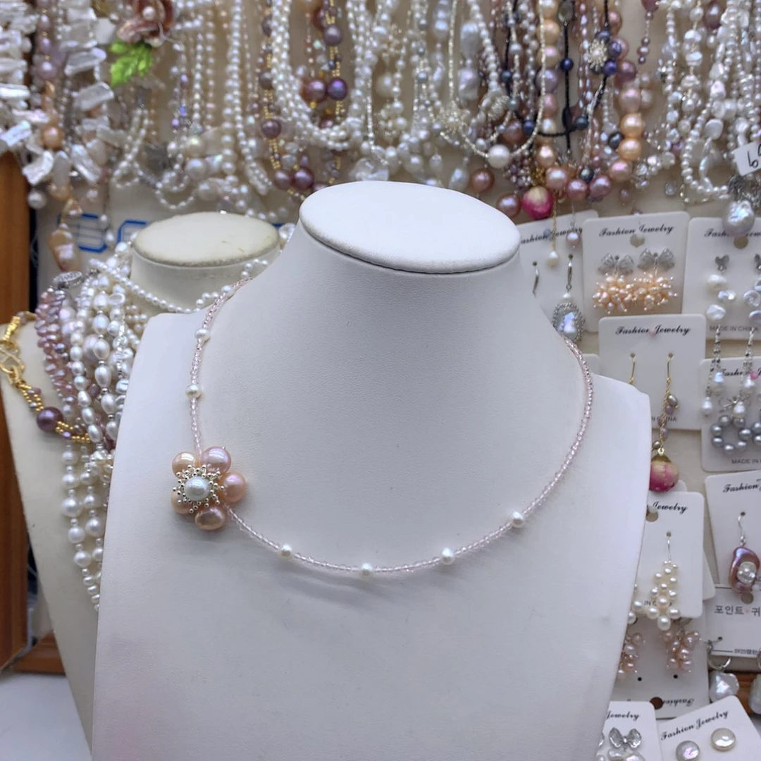 合金淡水珍珠耳饰