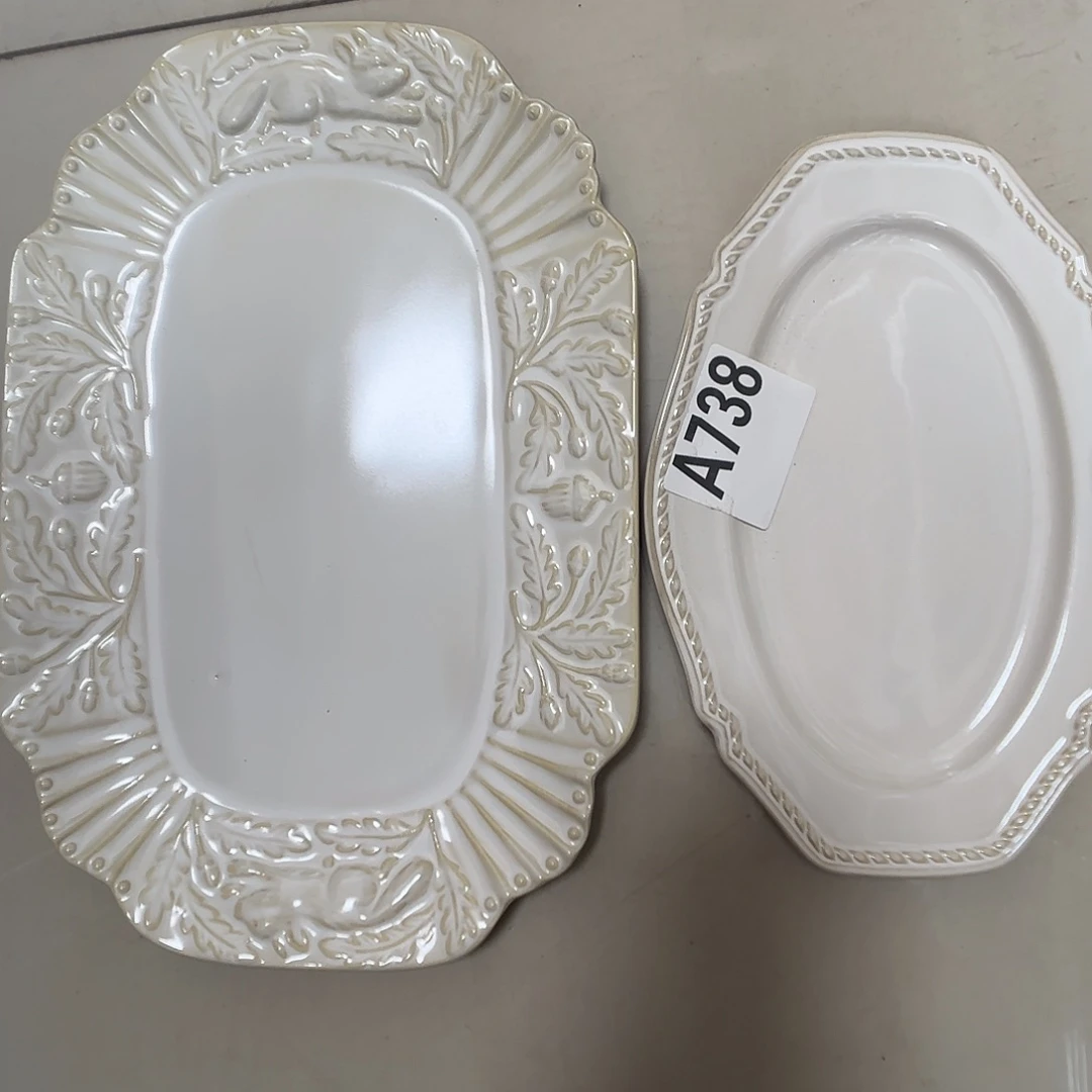 皮***睡瓷片瑕疵特价陶瓷长盘