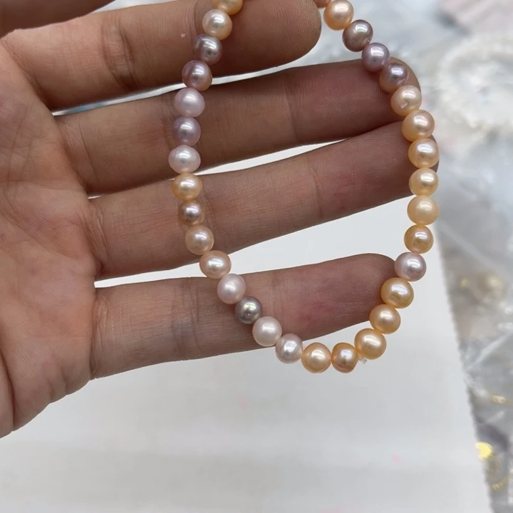 未镶嵌颈饰淡水珍珠彩色