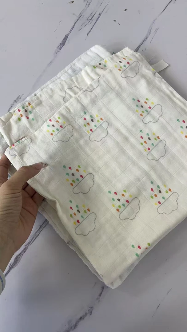 【北奈かわ会社】棉六层泡泡纱方巾 25*38 一条装