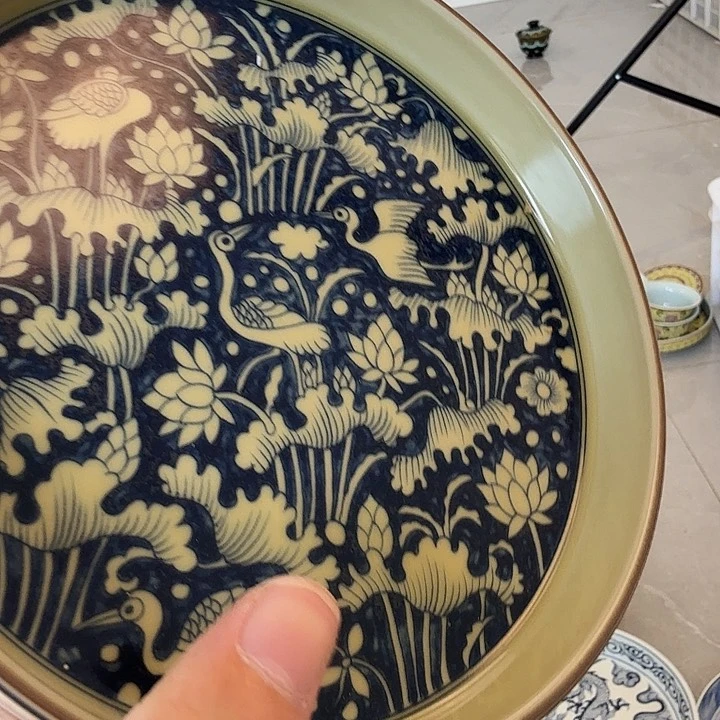 瓷片景德镇二号釉一路连科大壶承