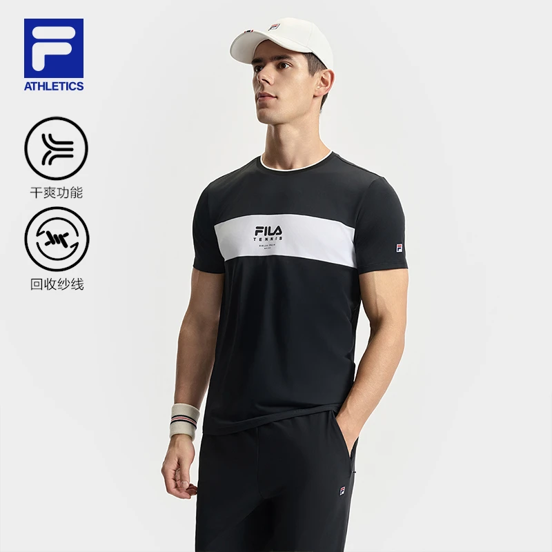 Fila/斐乐【踏青-户外出游】男士男款夏季短袖透气T恤A11M523105F
