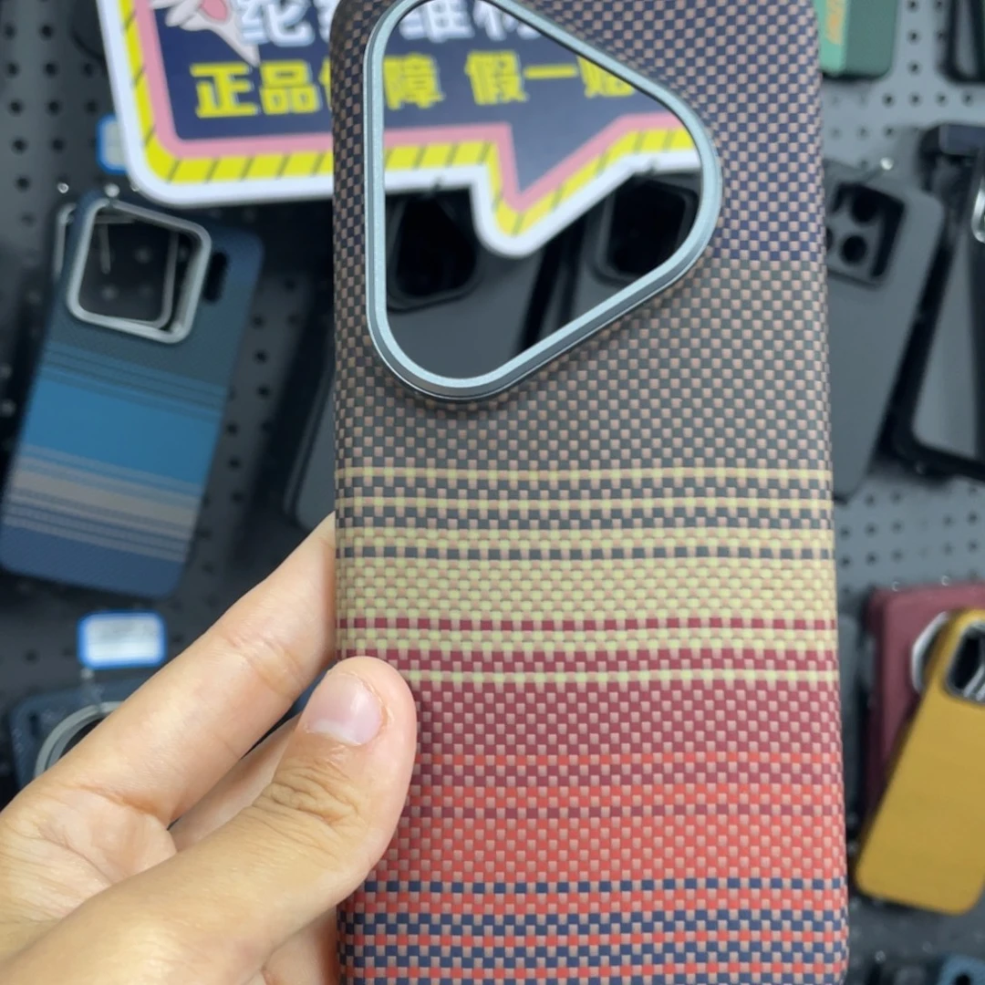 华为p80Pro日落红带磁吸微瑕