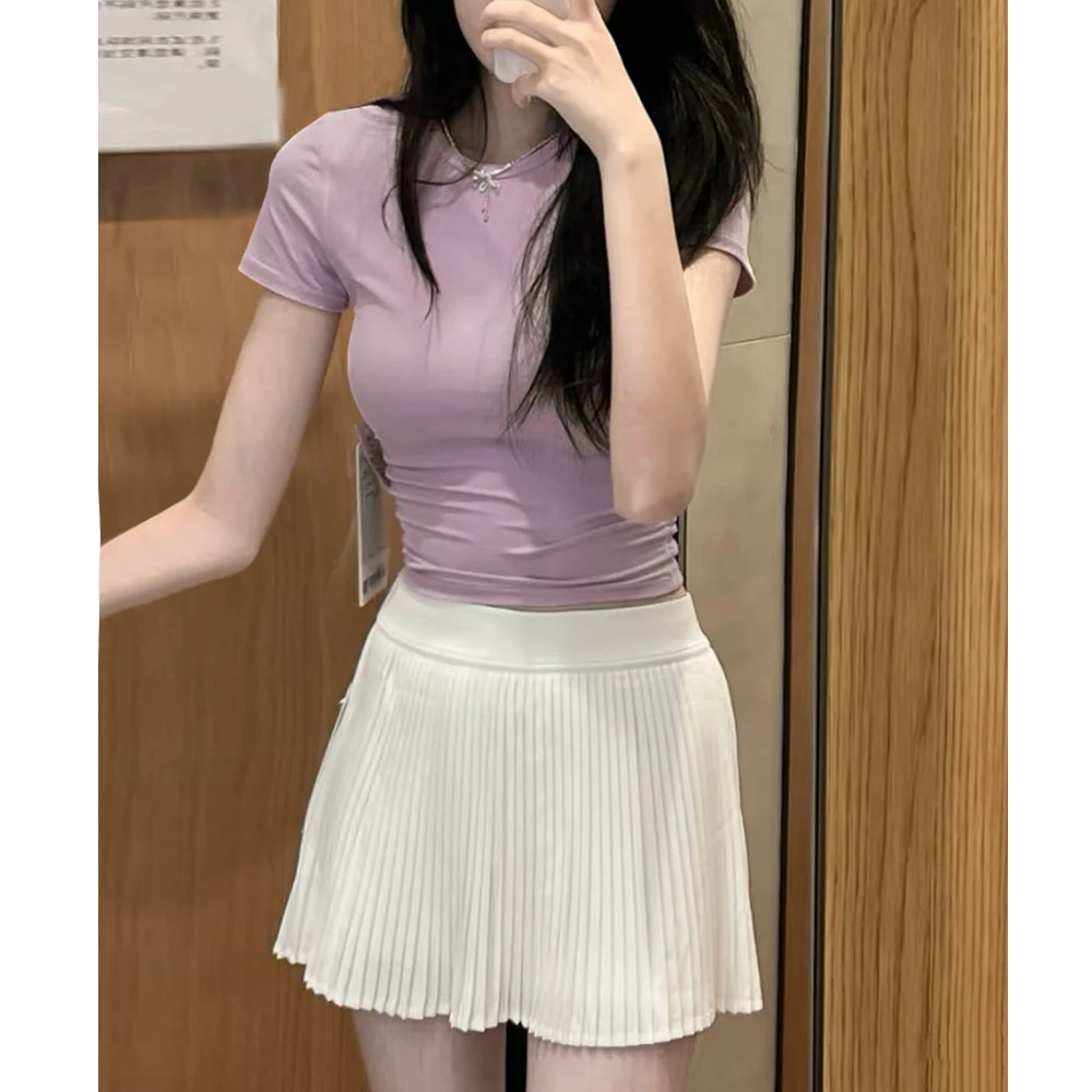 百搭KING裸感椰奶T 时尚薄款休闲透气运动T恤全色 2845