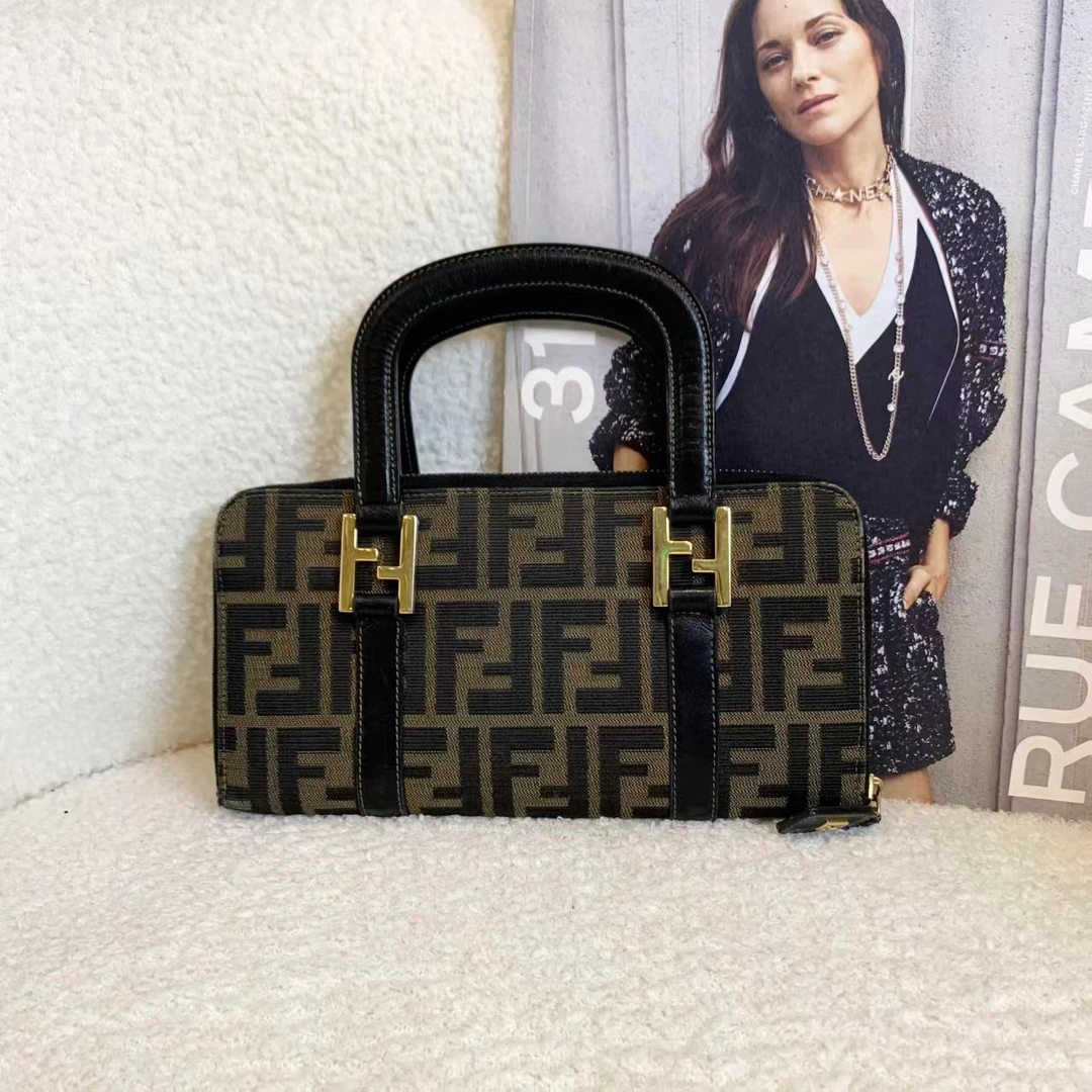 95新 FENDI/芬迪 壹臻湘/老花中古手提包 79247733