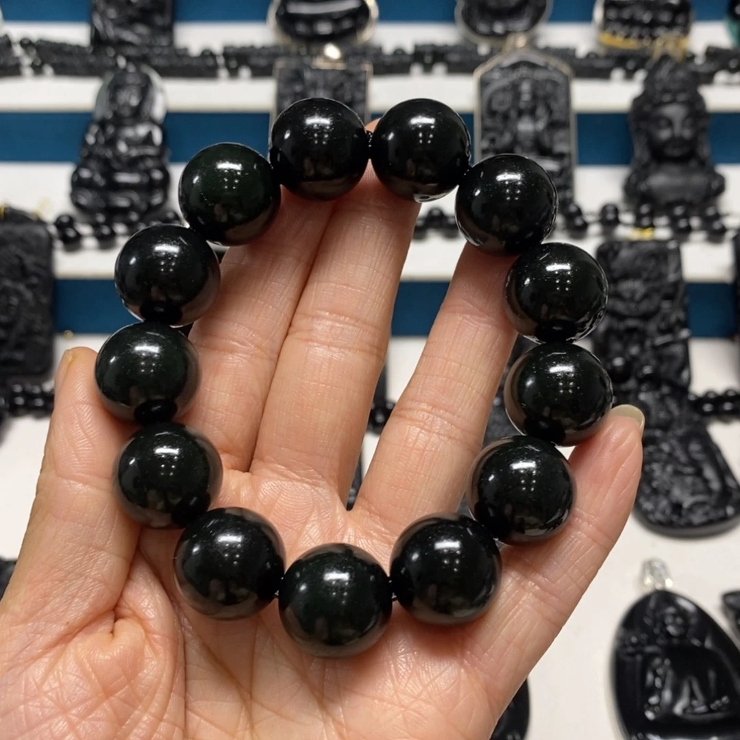 素***流蛇纹石玉未镶嵌手串