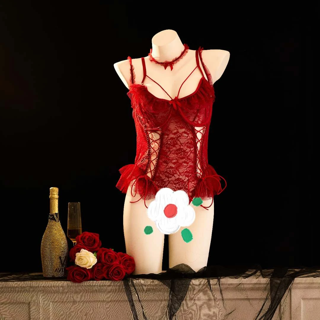 性感网纱镂空蕾丝夏季收腰显瘦连体衣睡衣情侣约会