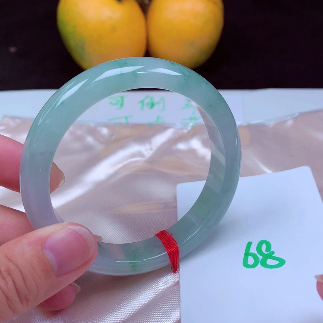 未镶嵌手镯翡翠缅甸天然A货翡翠手镯57.3