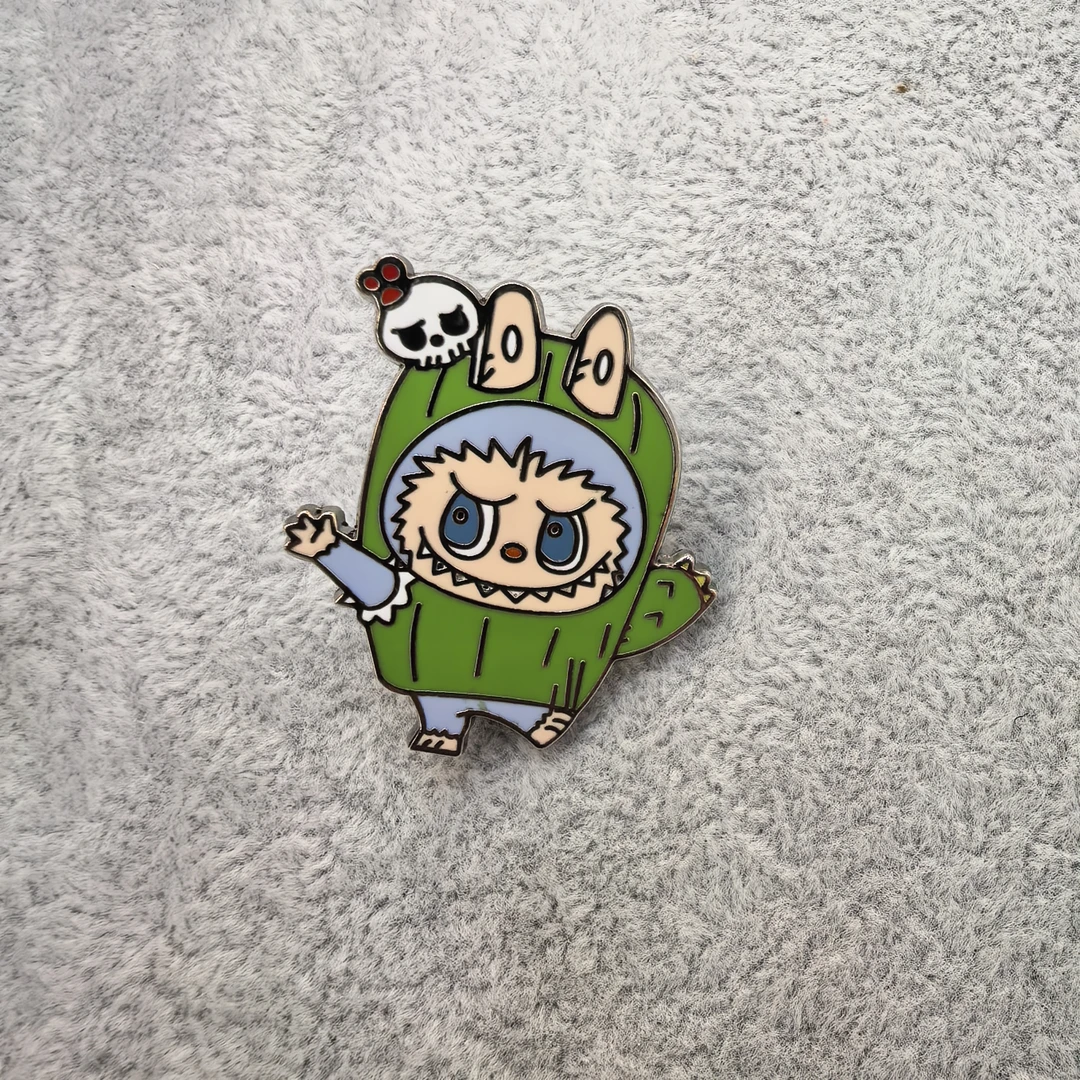 C214绿色仙人掌卡通胸针