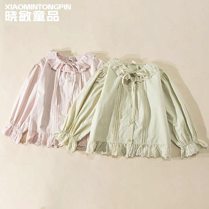 钩花系带衬衫3C3912