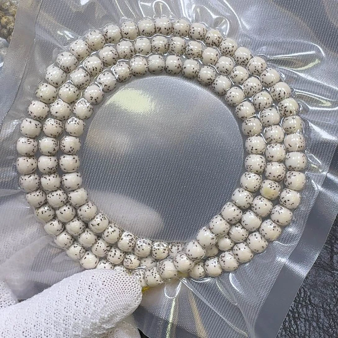 手串星月菩提8*7原生态河豚大留白手串