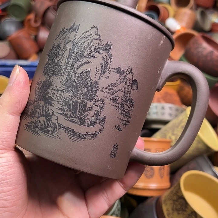 紫砂茶杯全手工紫砂主人杯