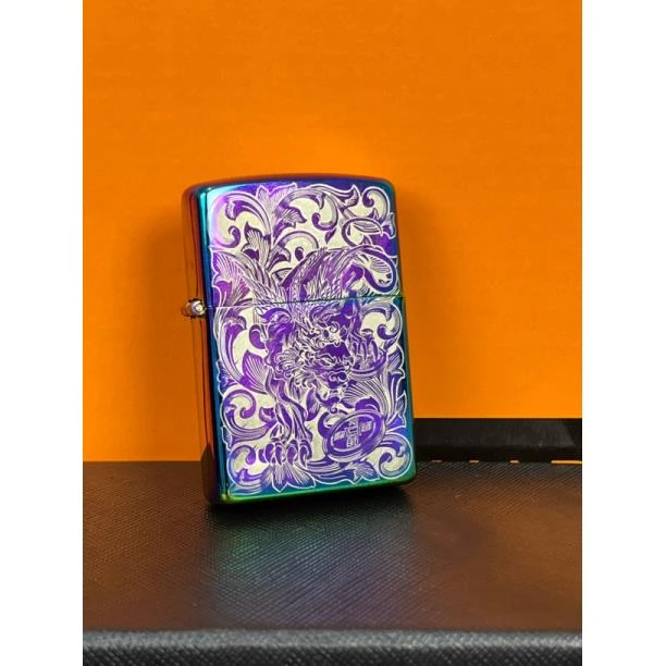 幻彩财色双收貔貅防风煤油打火机（需自行配油）