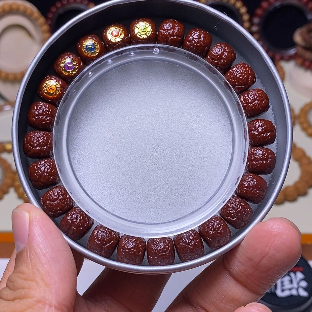 猴头核桃手串牛油膏机刷五行饕餮尺寸10+全品