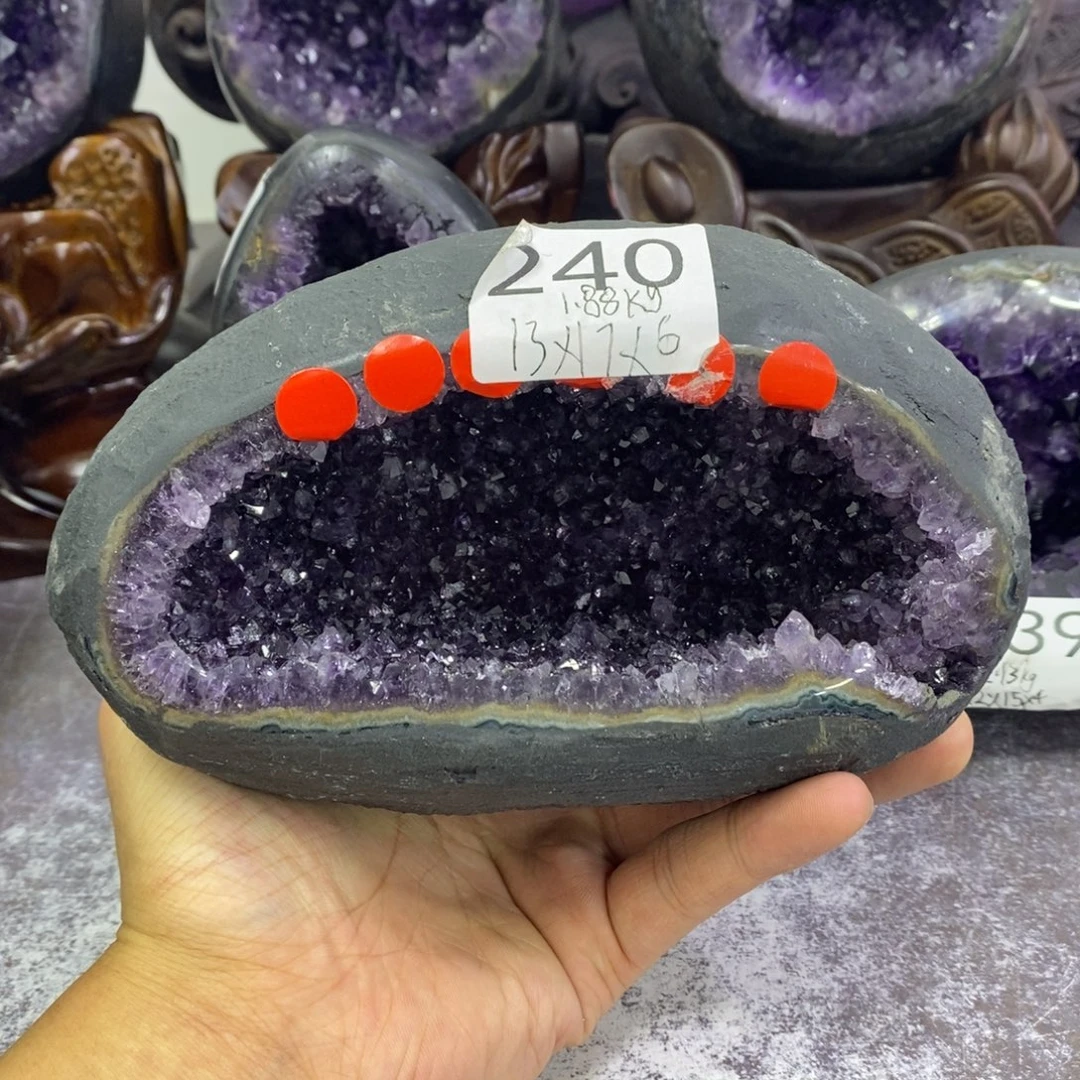 紫晶珠宝半成品未镶嵌240