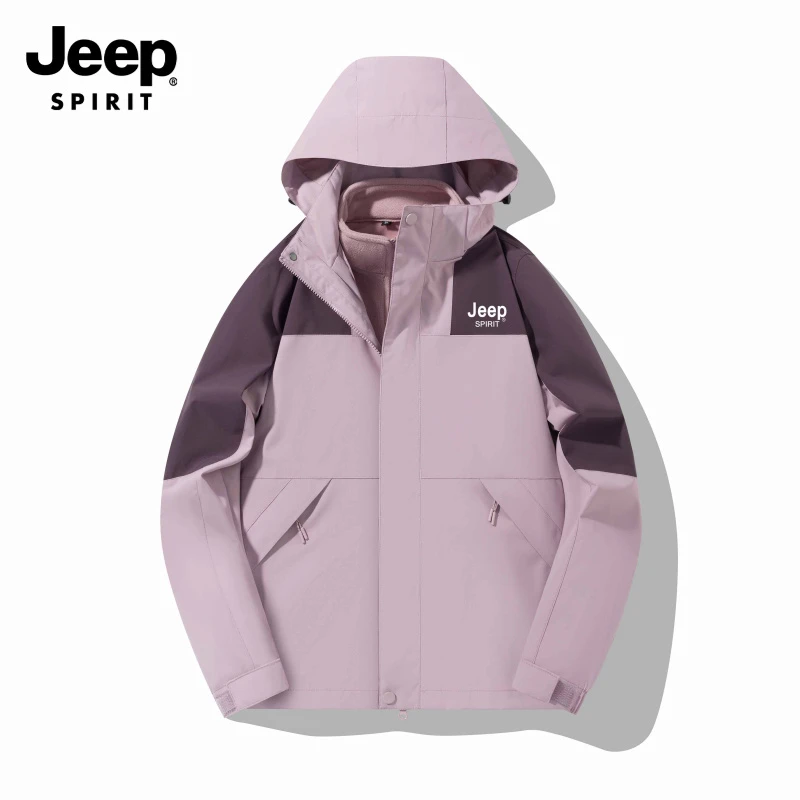 JEEP SPIRIT吉普冲锋衣户外男女冲锋衣青少年登山服三合一